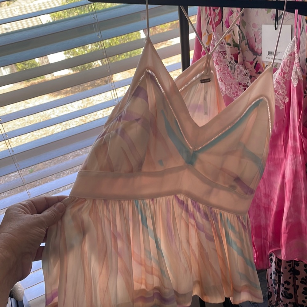 Free People Watercolor Blouse Tank